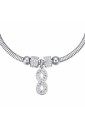 Bracciale Luca Barra Donna Acciaio Infinito Cristalli BK1935