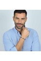 Bracciale Ceramica Nera Luca Barra Acciaio Anallergico Uomo BA1648