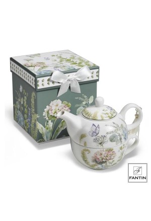 Set TeieraTazza Mug Tea For One Decoro Botanica Fantin 60830