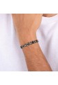 Bracciale Sector Acciaio Ceramica Nera Lunghezza 22cm Uomo SAFR52