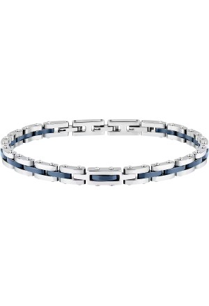 Bracciale Sector Acciaio Ceramica Blu Lunghezza 21cm Uomo SAFR54