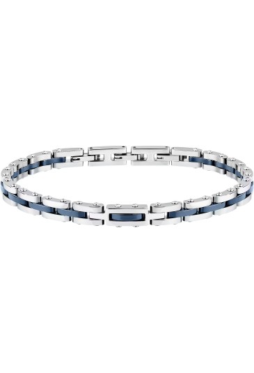 Bracciale Sector Acciaio Ceramica Blu Lunghezza 21cm Uomo SAFR54