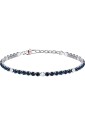 Bracciale Sector Tennis Zirconi Blu White Misura 22 cm Acciaio Uomo SANN53