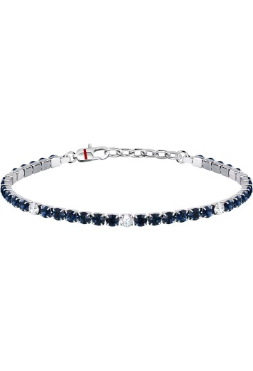 Bracciale Sector Tennis Zirconi Blu White Misura 22 cm Acciaio Uomo SANN53