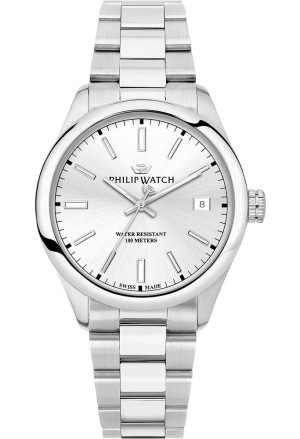 Orologio Philip Watch Caribe Urban 39mm Solo Tempo Quadrante Silver Uomo R8253227004
