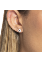 Mono Orecchino Fiore Cristalli Acciaio Anallergico Luca Barra OK1556