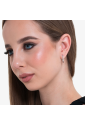 Mono Orecchino Cristalli Bianchi Acciaio Anallergico Luca Barra OK1458