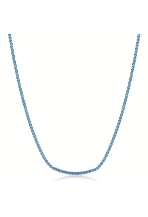 Collana Tennis Girocollo Brosway Desideri Cubic Zirconia Light Sapphire BEIN026