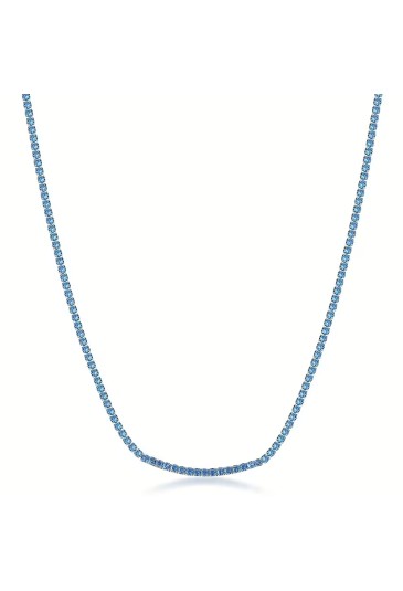 Collana Tennis Girocollo Brosway Desideri Cubic Zirconia Light Sapphire BEIN026