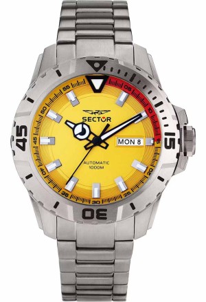 Orologio Sector Modello Legend Automatico Titanio Quadrante Giallo 100ATM Misura 43 mm Uomo R3223135002