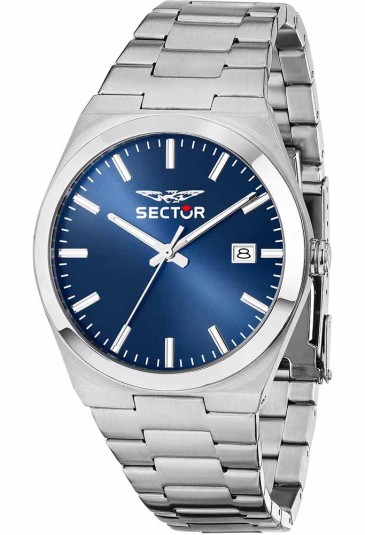 Orologio Sector Modello C300 Solo Tempo Datario Quadrante Blu Acciaio Misura 40 mm Uomo R3253301003