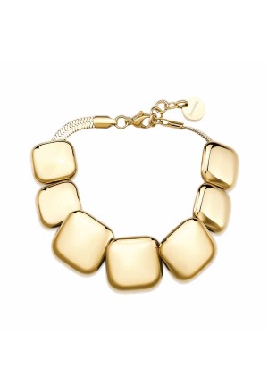 Bracciale Brosway Duse Piastre Squadrate Acciaio Gold BUE12