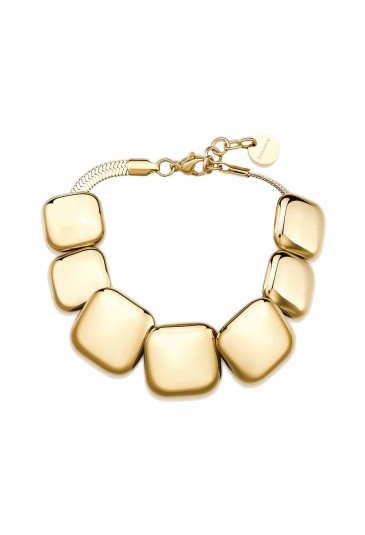 Bracciale Brosway Duse Piastre Squadrate Acciaio Gold BUE12