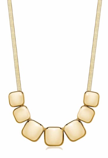 Collana Girocollo Brosway Duse Con Pendente Squadrato Acciaio Gold BUE04