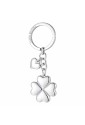 Portachiavi Quadrifoglio Charm Cuore Acciaio Luca Barra PK302