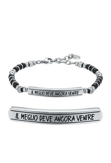 Bracciale Uomo Script Incisione Il Meglio Deve Ancora Venire Acciaio Anallergico Luca Barra BA1660