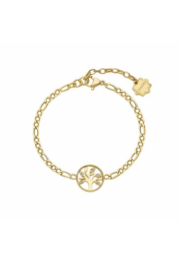 Bracciale Brosway Chakra Albero Della Vita Cristalli Maglia Grumetta Misura 18cm Acciaio Gold BHKB144