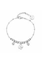 Bracciale Brosway Chakra Portafortuna Fortuna Quadrifoglio Cristalli Misura 19cm Acciaio BHKB265