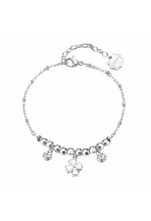 Bracciale Brosway Chakra Portafortuna Fortuna Quadrifoglio Cristalli Misura 19cm Acciaio BHKB265