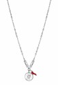 Collana Brosway Chakra Girocollo Pendente Coccinella Cornetto Rosso Acciaio Cristalli BHKN075