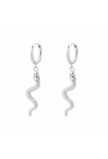 Orecchini Cerchio Brosway Chakra Mistici Serpente Cristalli Acciaio BHKE192