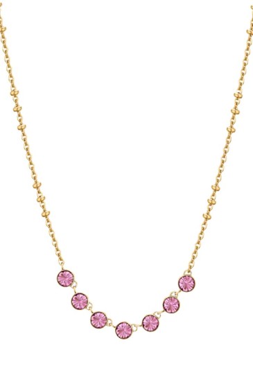 Collana Brosway Symphonia Girocollo Cristalli Rosa Acciaio Gold BYM138