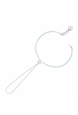 Baciamano Brosway Chant Smalto Celeste Sole Acciaio BAH77