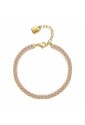 Bracciale Brosway Desideri Tennis Cristalli Quadrati Champagne Acciaio Gold BEI059