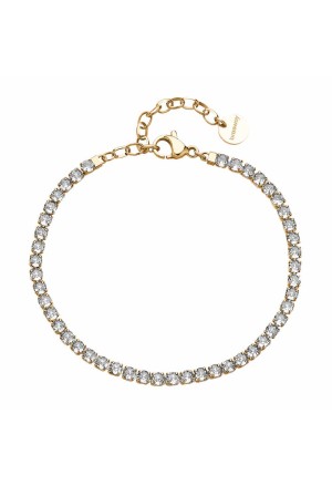 Bracciale Brosway Desideri Tennis Cristalli White Acciaio Gold BEI100