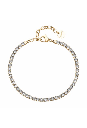 Bracciale Brosway Desideri Tennis Cristalli White Acciaio Gold BEI100
