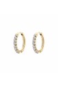 Orecchini Brosway Desideri A Cerchio Cristalli White Acciaio Gold Diametro 21mm BEIE013