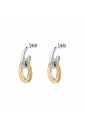Orecchini Brosway Amy Pendenti Con Cerchi Acciaio Gold Lungheza 27mm BAY24