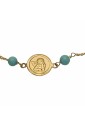 Bracciale Neonato Angelo Pasta Di Turchese Oro Giallo 18KT Regalo Nascita Fantasia Monile 8TUGLFM
