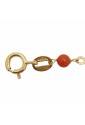 Bracciale Neonato Coccinella Corallo Rosso Oro Giallo 18KT Regalo Nascita Fantasia Monile RY308FM