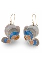 Orecchini Farfalla Cammeo Inciso E Dipinto Oro 18kt Made in Italy Fantasia Monile 33MS1FM
