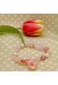 Bracciale Pietre Mix Naturali Perle Di Fiume Chiusura Fiore Rosa Lavorazione Artigianale Fantasia Monile ULL4AFM