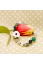 Bracciale Pietre Mix Naturali Perle Di Fiume Chiusura Fiore Bianco Lavorazione Artigianale Fantasia Monile V3VTPFM