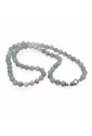 Collana Girocollo Acquamarina Pietra Di Luna Chiusura Argento Lavorazione Artigianale Fantasia Monile S18XWFM