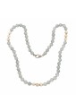Collana Girocollo Acquamarina Pietra Di Luna Chiusura Argento Lavorazione Artigianale Fantasia Monile S18XWFM