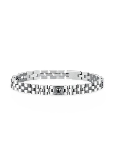 Bracciale Brosway Riptide Elementi A Vite Zirconi Neri Acciaio BTD066