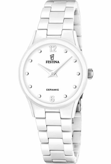 Orologio Festina Solo Tempo Ceramica Bianca Donna F20751/1