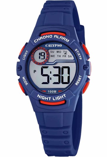 Orologio Calypso Junior Digitale Luce Colore Blu Gomma 10ATM K5852/5