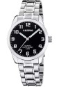 Orologio Calypso Basic Solo Tempo Numeri Arabi Quadrante Nero Acciaio 5ATM K5866/4