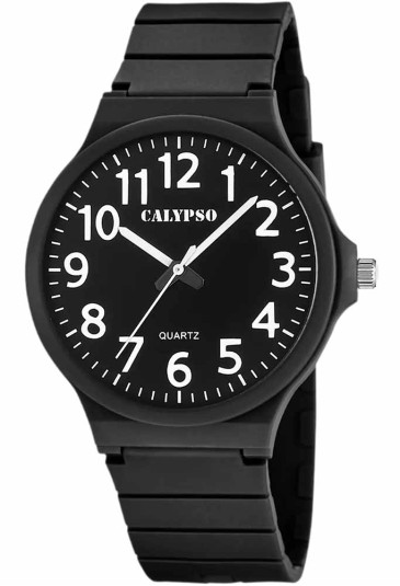 Orologio Calypso Sweet Time Solo Tempo Numeri Arabi Cinturino Gomma 5ATM K5879/5