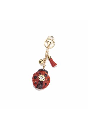 Portachiave Augurale Applicazione Coccinella Argento Acca OG.89 PC.3