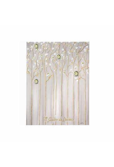 Quadro Il Giardino dei Desideri Misura 20x28 Applicazioni Argento Regalo Augurale Regalo Matrimonio Acca QD.917 20X28