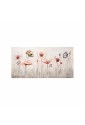 Quadro Semplicemente Felicita Papaveri Argento Legno Regalo Matrimonio Acca QD.934 31x61