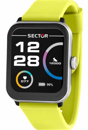 Smartwatch Orologio Sector S-08 Cinturino Silicone Lime Green Misura 37x44mm R3251303006