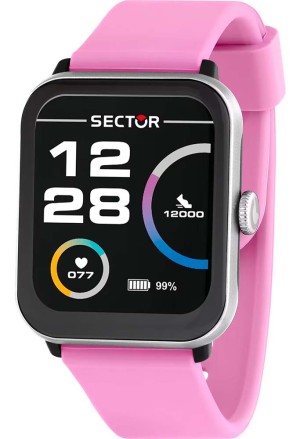 Smartwatch Orologio Sector S-08 Cinturino Silicone Peonia Misura 37x44mm R3251303008