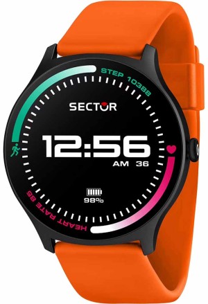 Smartwatch Orologio Sector S-06 Cinturino Silicone Arancione Misure 51x45 mm R3251551004